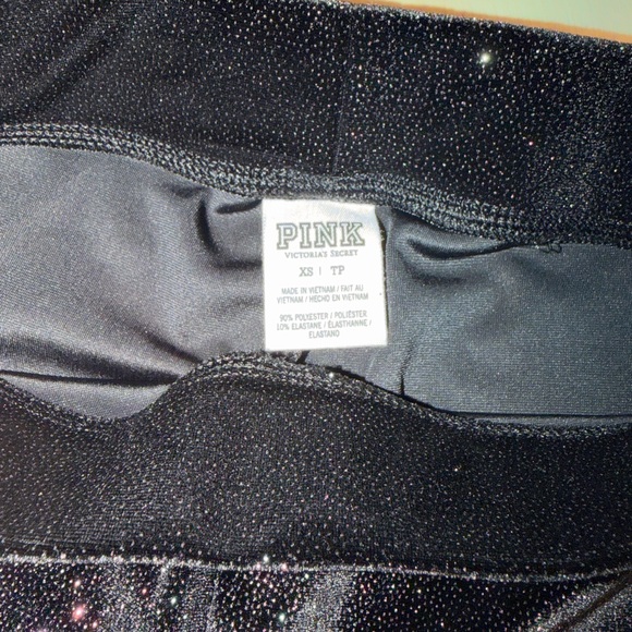 PINK Victoria's Secret Black Sparkle Leggings - Picture 3 of 4